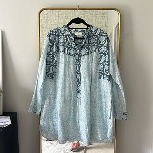 Hannah Indian print coverup tunic kaftan